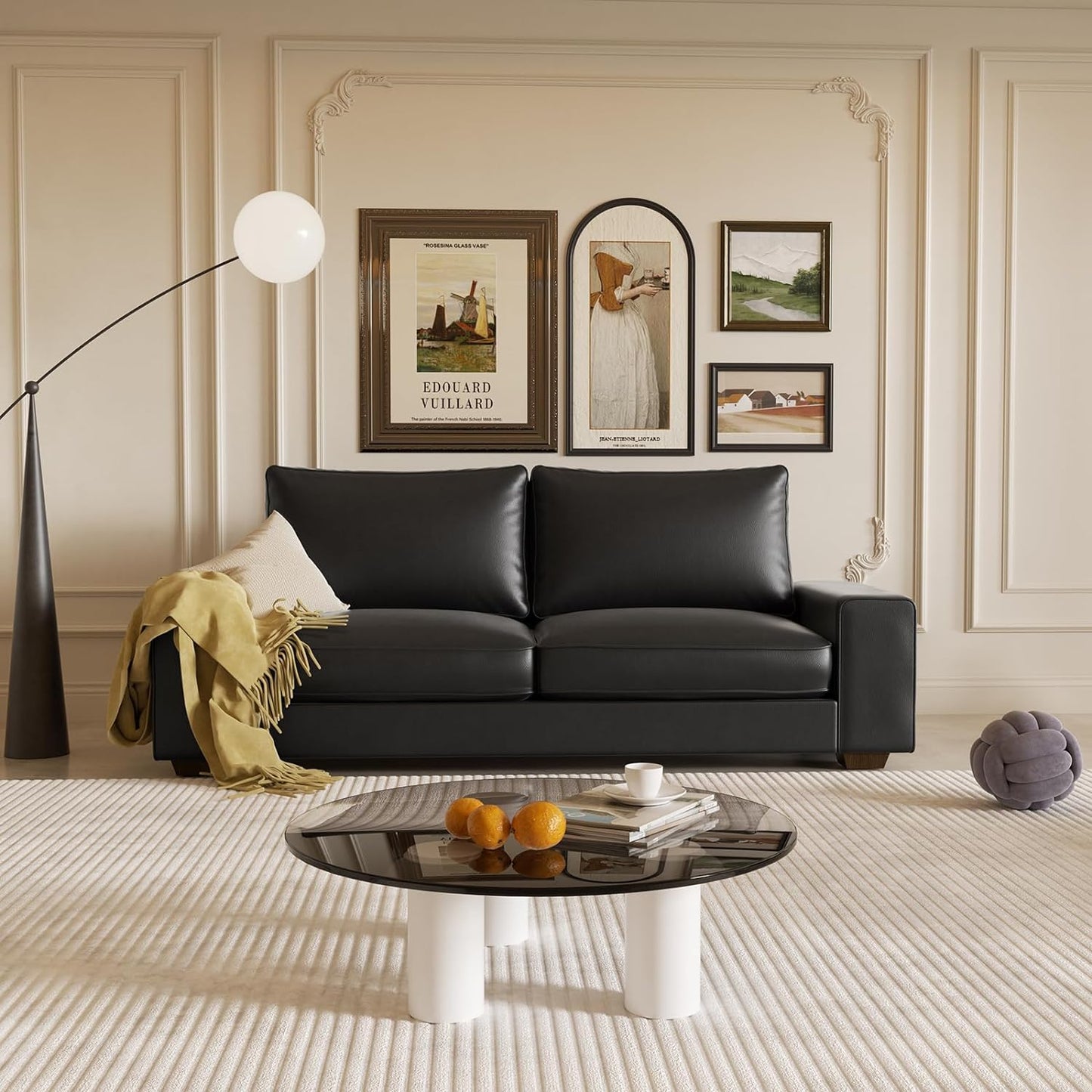 Living Room Sofa Mid-Century Modern Couch