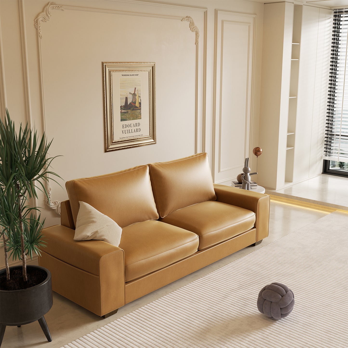 Living Room Sofa Mid-Century Modern Couch