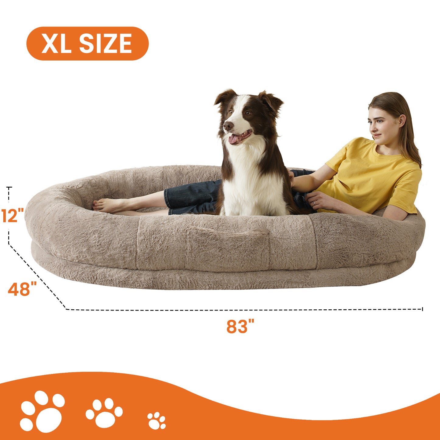 Giant Dog Bed for Adults and Pets