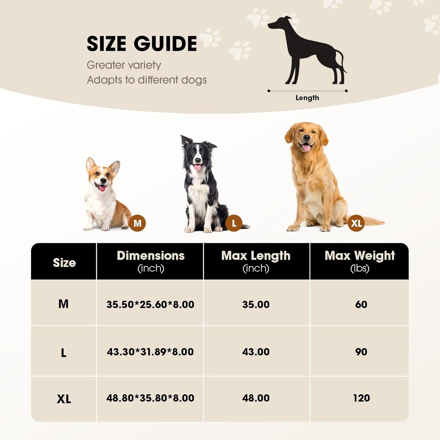 Portable Elevated Dog Bed, Raised Outdoor Dog Bed