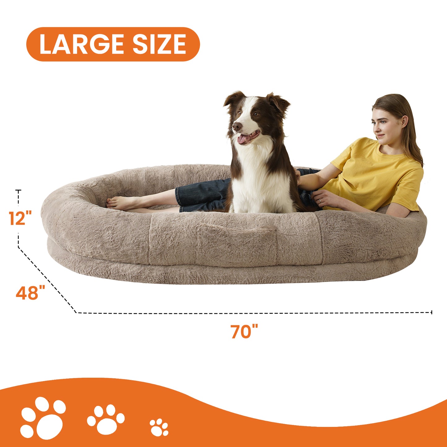 Giant Dog Bed for Adults and Pets
