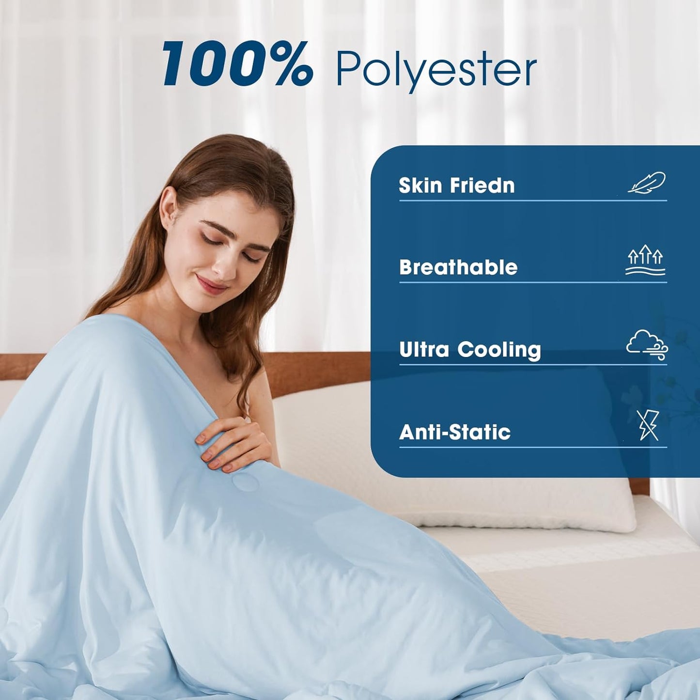 Soft Breathable Lightweight Cooling Comforter